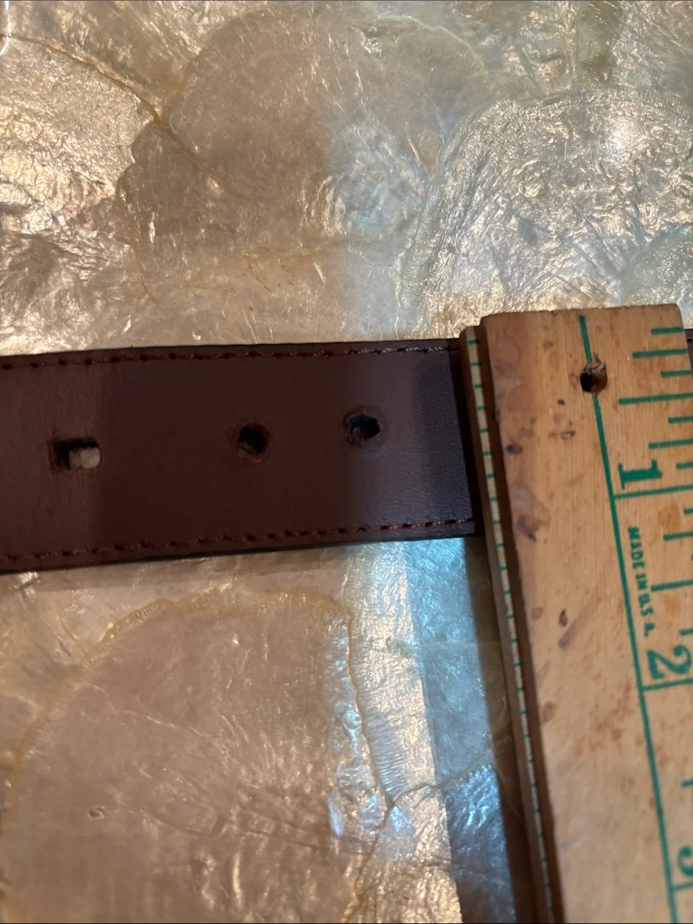 Full green leather men’s belt